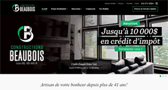 Desktop Screenshot of constructionsbeaubois.com