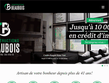 Tablet Screenshot of constructionsbeaubois.com